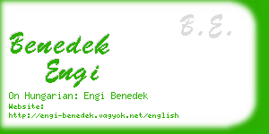 benedek engi business card